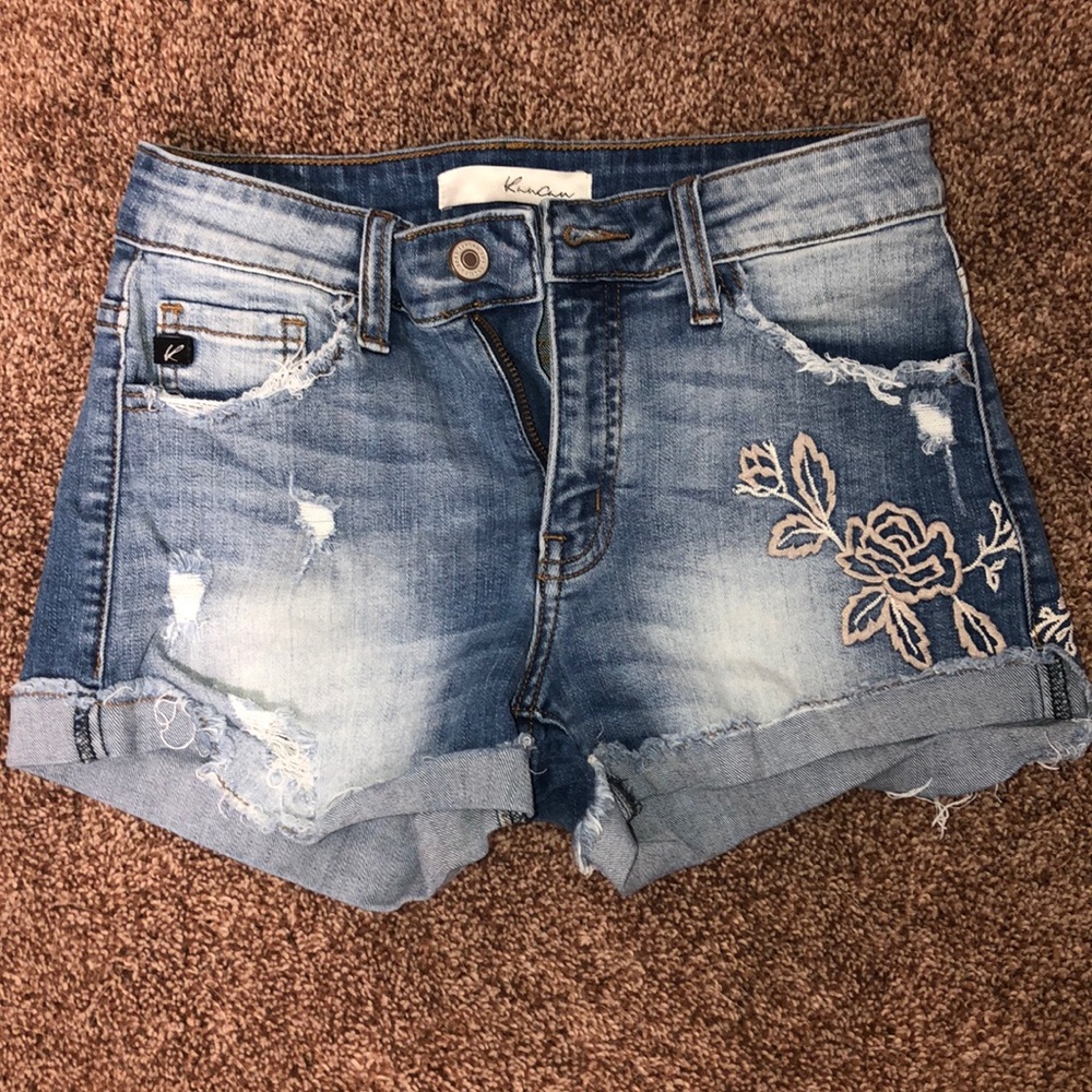 Floral Mid rise Kancan short shorts
